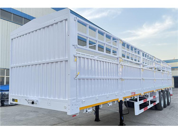 Poluprikolica za prevoz stoke za prevoz glomaznih materijala novi TITAN 80 Ton Fence Cargo Trailer for Sale In Mali: slika 2