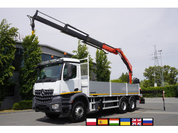 MERCEDES-BENZ Arocs 2633 flatbed truck / Crane FASSI F155A.0.23 / REMOTE CONTROL / 230,000 km MERCEDES-BENZ Arocs 2633 flatbed truck / Crane FASSI F155A.0.23 / REMOTE CONTROL / 230,000 km: slika 1