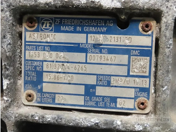 Menjač za Kamion MAN Gearbox & Clutch Parts Versnellingsbak 12AS2131TD: slika 3