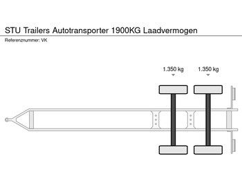Prikolica za prevoz automobila STU Trailers Autotransporter 1900KG Laadvermogen: slika 5 Prikolica za prevoz automobila STU Trailers Autotransporter 1900KG Laadvermogen: slika 5