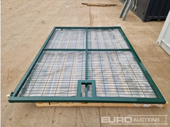 Građevinska oprema 3m x 2.3m Heavy Duty Galvanized Powder Coated Gate (2 of), 100mm x 100mm Post (2 of), Assembly Kit (Green): slika 5