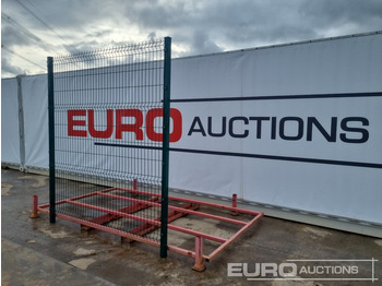 Poljoprivredna mašina Unused Galvanised & Powder Coated Heavy Duty (5mm) Wire Mesh Fencing, 25 x H2.4m x W2.2m Panels, 26 x 60mm x 60mm x3m Posts, with Fittings (Green): slika 3