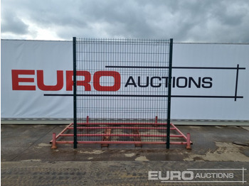 Poljoprivredna mašina Unused Galvanised & Powder Coated Heavy Duty (5mm) Wire Mesh Fencing, 25 x H2.4m x W2.2m Panels, 26 x 60mm x 60mm x3m Posts, with Fittings (Green): slika 2