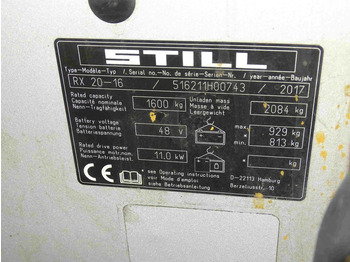 Električni viljuškar Still RX20-16: slika 5 Električni viljuškar Still RX20-16: slika 5