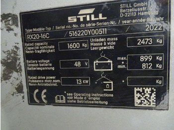 Električni viljuškar Still RX20-16C: slika 5