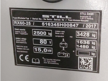 Električni viljuškar Still RX60-25/BATT.NEU: slika 4