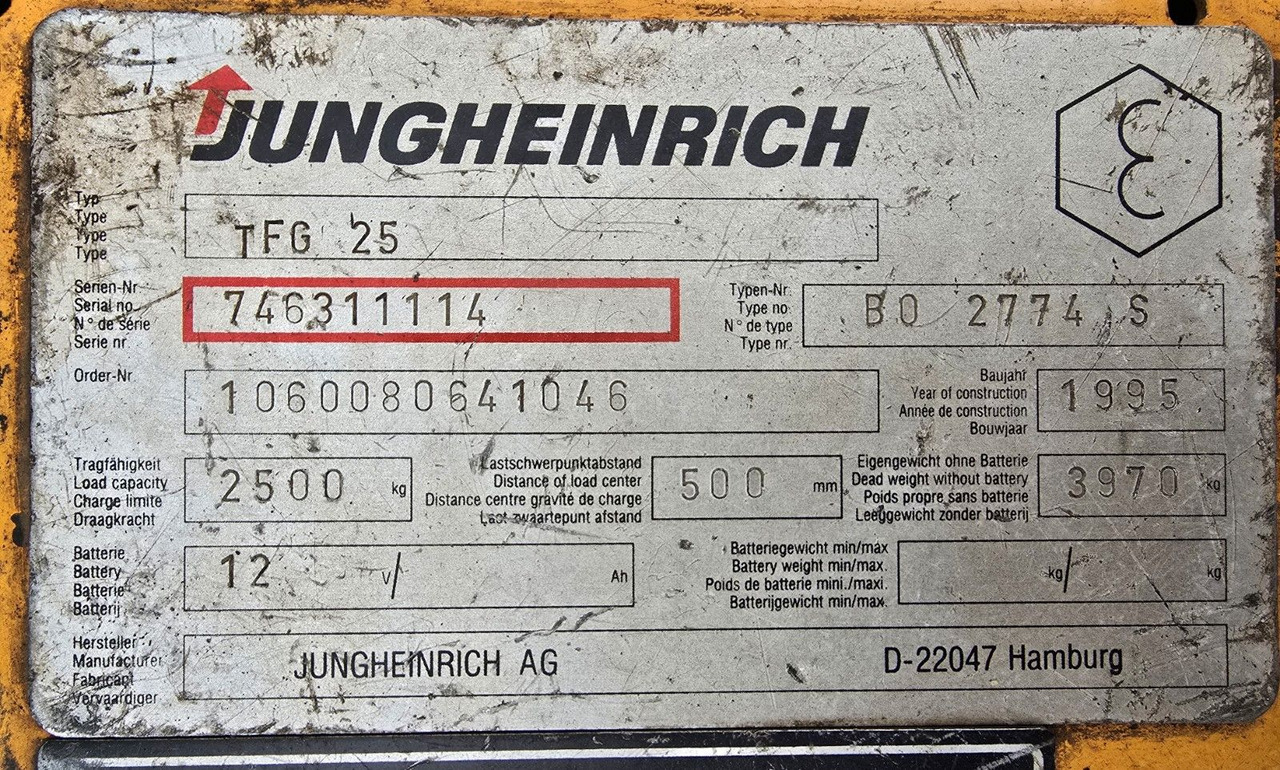 Dizel viljuškar Yale Jungheinrich TFG 25 Gas Stapler Frontstapler: slika 11