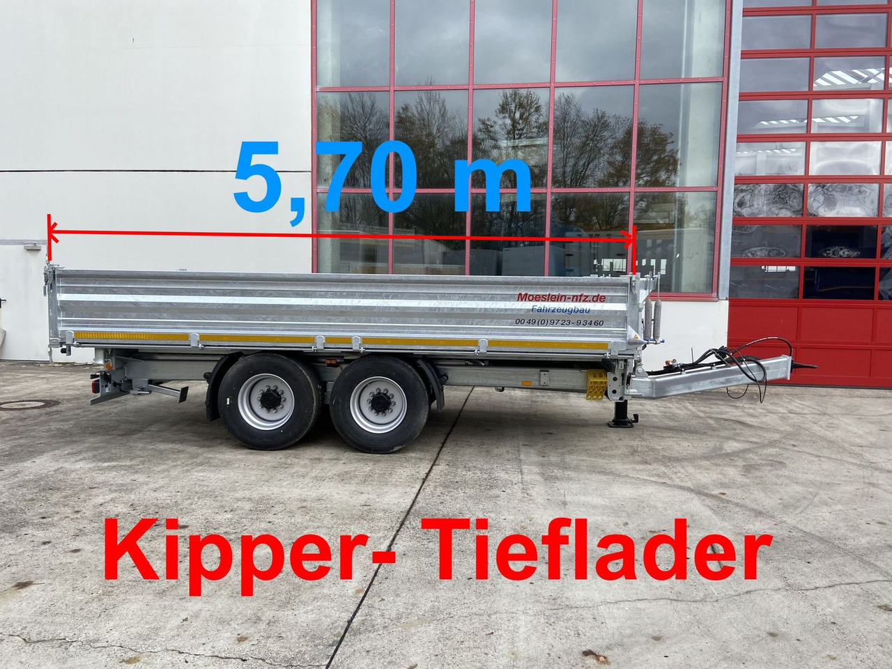Möslein 14 t Kipper Tieflader 5,70 m lang, Breite Reife - Prikolica istovarivača: slika 1 Möslein 14 t Kipper Tieflader 5,70 m lang, Breite Reife - Prikolica istovarivača: slika 1