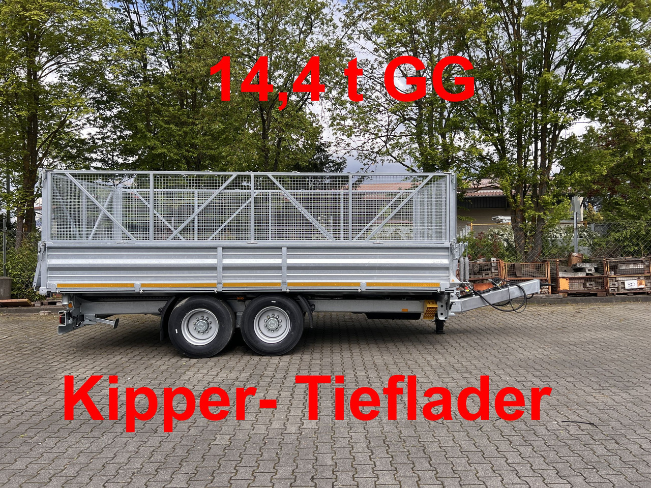 Möslein TTD 14 5,70 m 14 t Tandem- Kipper Tieflader 5,70 m lang, Breite Reifen-- Neufahrzeug -- - Prikolica istovarivača: slika 1 Möslein TTD 14 5,70 m 14 t Tandem- Kipper Tieflader 5,70 m lang, Breite Reifen-- Neufahrzeug -- - Prikolica istovarivača: slika 1
