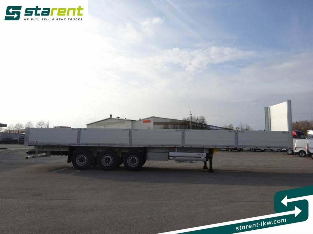 Schmitz Baustofftrailer Liftachse Rungen 80cm Bordwände - Plato poluprikolica: slika 4 Schmitz Baustofftrailer Liftachse Rungen 80cm Bordwände - Plato poluprikolica: slika 4