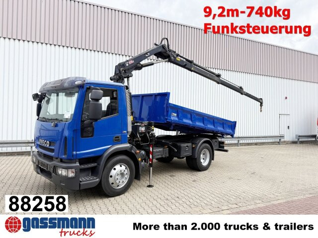 Iveco EuroCargo ML120E28K 4x2 mit Kran Hiab XS088 ES-3 - Istovarivač, Kamion sa dizalicom: slika 1 Iveco EuroCargo ML120E28K 4x2 mit Kran Hiab XS088 ES-3 - Istovarivač, Kamion sa dizalicom: slika 1