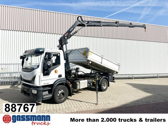 Iveco EuroCargo ML160E28 4x2 mit Kran Hiab XS099E-3 - Istovarivač, Kamion sa dizalicom: slika 1 Iveco EuroCargo ML160E28 4x2 mit Kran Hiab XS099E-3 - Istovarivač, Kamion sa dizalicom: slika 1