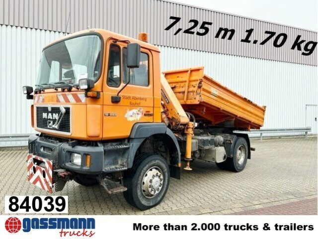 MAN 19.293 4x4 BL mit Kran Meiller MK77RS2 - Istovarivač, Kamion sa dizalicom: slika 1 MAN 19.293 4x4 BL mit Kran Meiller MK77RS2 - Istovarivač, Kamion sa dizalicom: slika 1
