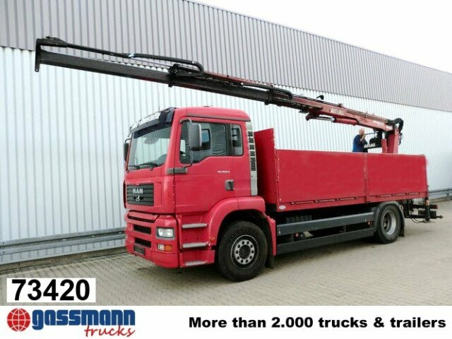 MAN TGA 18.360 4x2, Baustoff, Kran ATLAS 125.1 - Kamion sa tovarnim sandukom, Kamion sa dizalicom: slika 1 MAN TGA 18.360 4x2, Baustoff, Kran ATLAS 125.1 - Kamion sa tovarnim sandukom, Kamion sa dizalicom: slika 1