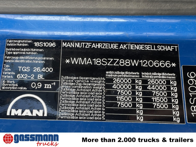 MAN TGA 26.400 6x2-4 BL, A1, Lenk-/Liftachse, ADR, - Kamion cisterna: slika 4 MAN TGA 26.400 6x2-4 BL, A1, Lenk-/Liftachse, ADR, - Kamion cisterna: slika 4
