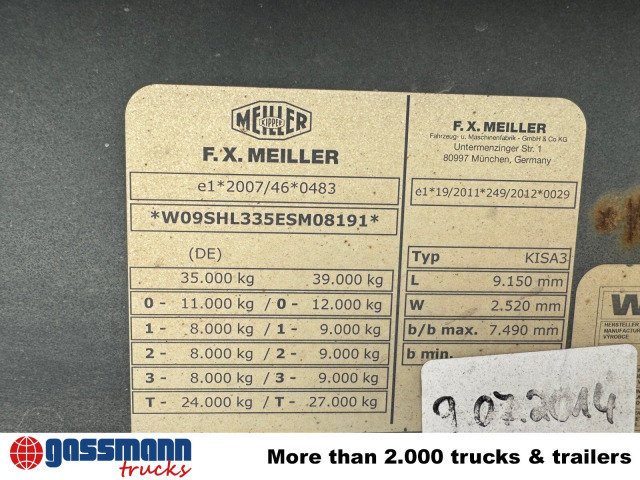 Meiller MHPS 12/27, Stahlmulde ca. 26m³, Liftachse - Poluprikolica istovarivača: slika 2 Meiller MHPS 12/27, Stahlmulde ca. 26m³, Liftachse - Poluprikolica istovarivača: slika 2