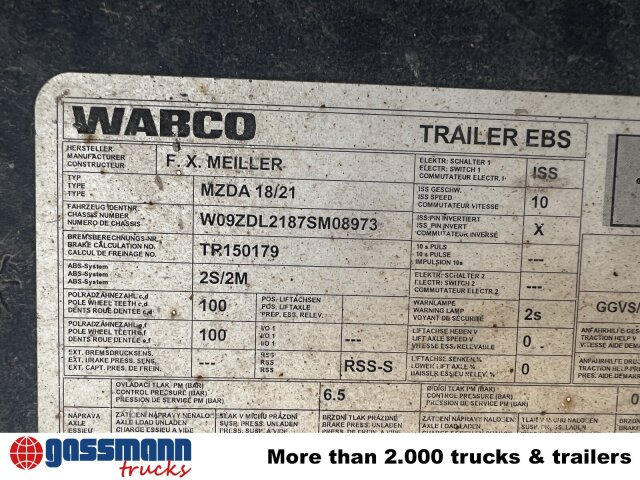 Meiller Meiller MZDA 18/2, geteilte Bordwände - Prikolica istovarivača: slika 3 Meiller Meiller MZDA 18/2, geteilte Bordwände - Prikolica istovarivača: slika 3