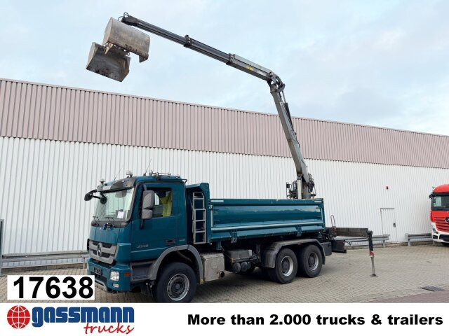 Mercedes-Benz Actros 3348 K 6x4, beidseitig Bormatik, Heckkran - Istovarivač, Kamion sa dizalicom: slika 1 Mercedes-Benz Actros 3348 K 6x4, beidseitig Bormatik, Heckkran - Istovarivač, Kamion sa dizalicom: slika 1