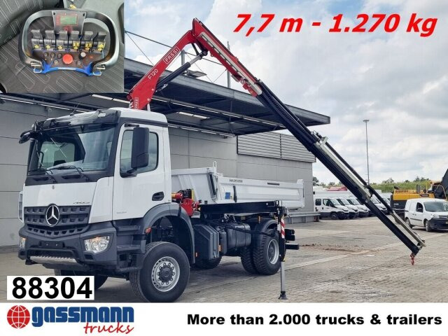 Mercedes-Benz Arocs 1832 AK 4x4, MultimediaCockpit, Navi, Kran - Istovarivač, Kamion sa dizalicom: slika 1 Mercedes-Benz Arocs 1832 AK 4x4, MultimediaCockpit, Navi, Kran - Istovarivač, Kamion sa dizalicom: slika 1