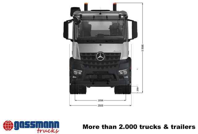 Mercedes-Benz Arocs 3253 L 8x4/4, MultimediaCockpit, Navi, - Kamion sa golom šasijom i zatvorenom kabinom: slika 3 Mercedes-Benz Arocs 3253 L 8x4/4, MultimediaCockpit, Navi, - Kamion sa golom šasijom i zatvorenom kabinom: slika 3