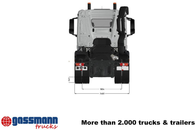Mercedes-Benz Arocs 3253 L 8x4/4, MultimediaCockpit, Navi, - Kamion sa golom šasijom i zatvorenom kabinom: slika 4 Mercedes-Benz Arocs 3253 L 8x4/4, MultimediaCockpit, Navi, - Kamion sa golom šasijom i zatvorenom kabinom: slika 4