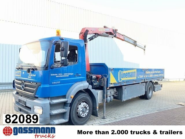 Mercedes-Benz Axor 1828 L 4x2 mit Kran Palfinger PK 9501, Funk - Kamion sa tovarnim sandukom, Kamion sa dizalicom: slika 1 Mercedes-Benz Axor 1828 L 4x2 mit Kran Palfinger PK 9501, Funk - Kamion sa tovarnim sandukom, Kamion sa dizalicom: slika 1