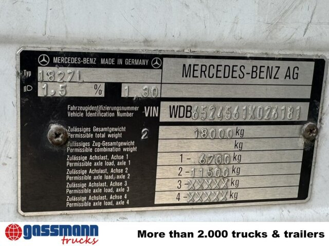 Mercedes-Benz SK 1827L 4x2 - Kamion sa tovarnim sandukom: slika 5 Mercedes-Benz SK 1827L 4x2 - Kamion sa tovarnim sandukom: slika 5