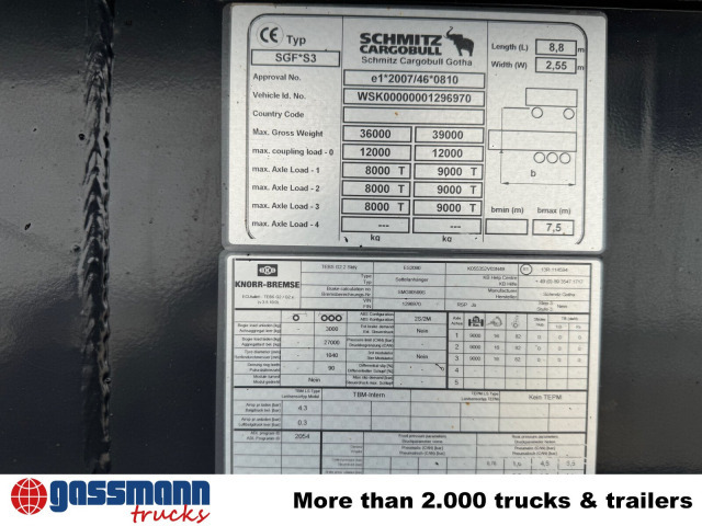 Schmitz Cargobull SKI 24 SL 7.2, Stahlmulde ca. 24m³, Liftachse - Poluprikolica istovarivača: slika 2 Schmitz Cargobull SKI 24 SL 7.2, Stahlmulde ca. 24m³, Liftachse - Poluprikolica istovarivača: slika 2