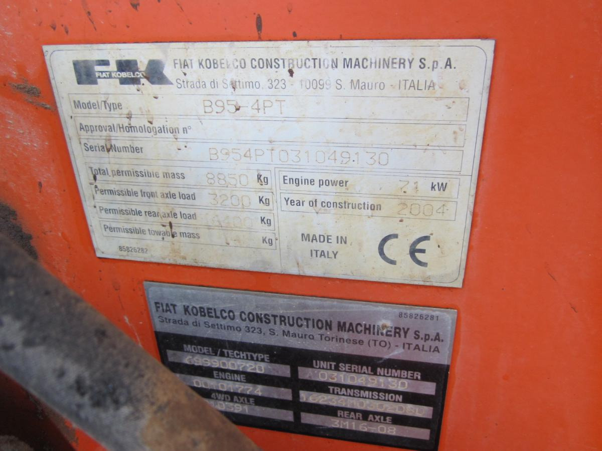 Fiat Kobelco B95 - Bager utovarivač: slika 5 Fiat Kobelco B95 - Bager utovarivač: slika 5