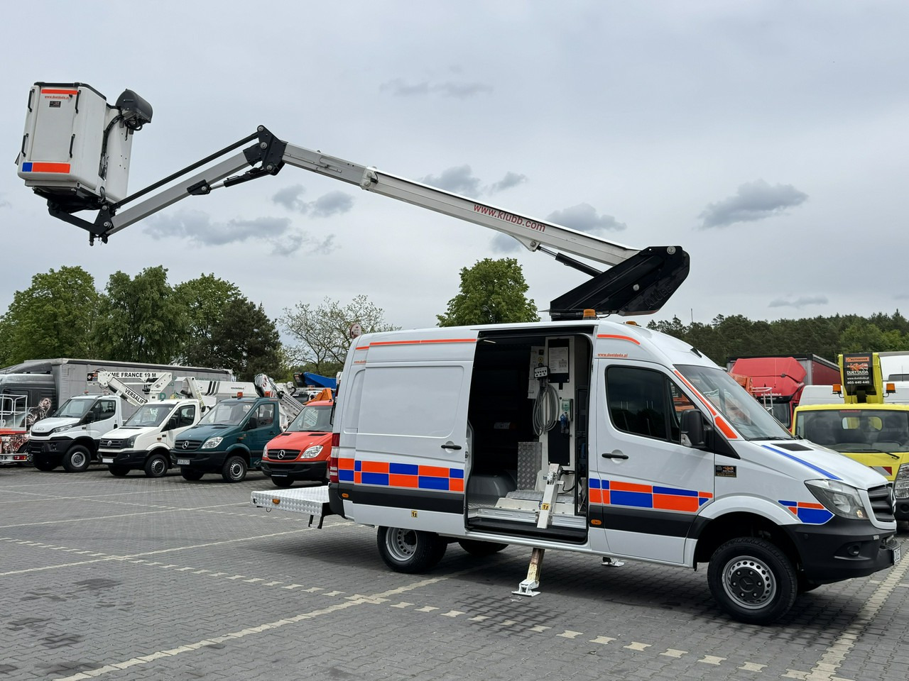 Vazdušna platforma montirana na kamion Mercedes Sprinter Zwyżka Podnośnik Koszowy KLUBB K42P UDT WUMAG GSR: slika 9