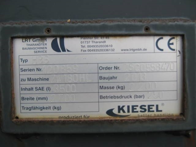 LRT NIEDERHALTERSCHAUFEL 2700MM Hitachi ZW180 - Kašika za Građevinska mašina: slika 2 LRT NIEDERHALTERSCHAUFEL 2700MM Hitachi ZW180 - Kašika za Građevinska mašina: slika 2