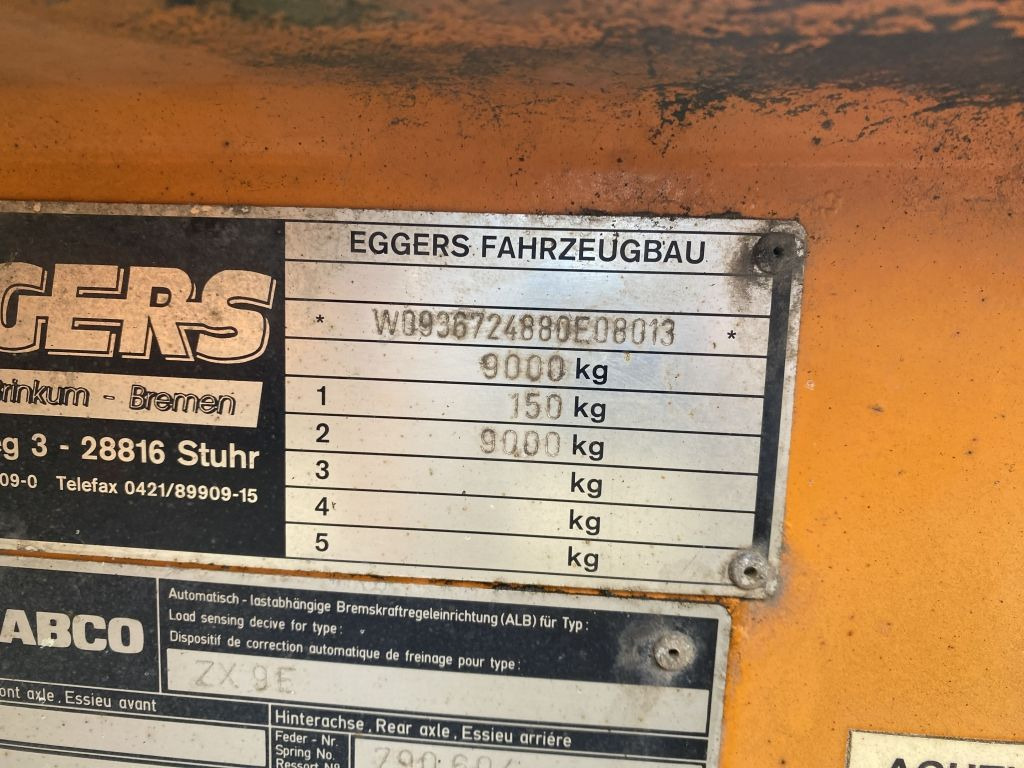Eggers Ballastplattform| 40mm Zugöse*6x Zurrösen - Plato prikolica: slika 3 Eggers Ballastplattform| 40mm Zugöse*6x Zurrösen - Plato prikolica: slika 3
