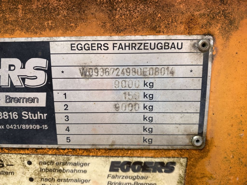 Eggers ZX 9E Anhänger für Ballastgewichte | BPW - Plato prikolica: slika 3 Eggers ZX 9E Anhänger für Ballastgewichte | BPW - Plato prikolica: slika 3