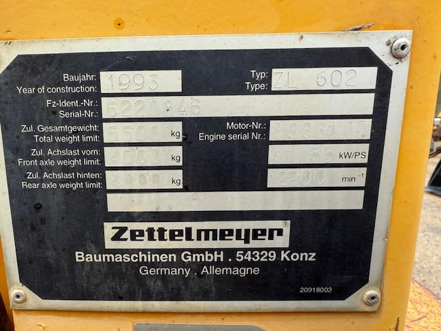 Zettelmeyer ZL 602 - Utovarivač točkaš: slika 5 Zettelmeyer ZL 602 - Utovarivač točkaš: slika 5