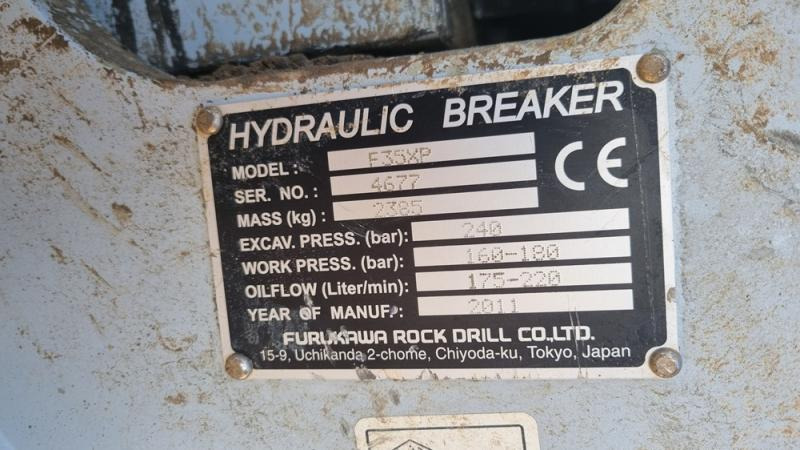 FURUKAWA F35XP POUR PELLE DE 25 à 35 tonnes F35XP - Hidraulični čekić: slika 4 FURUKAWA F35XP POUR PELLE DE 25 à 35 tonnes F35XP - Hidraulični čekić: slika 4