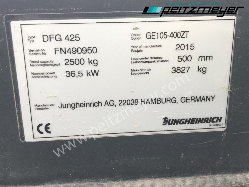 Dizel viljuškar JUNGHEINRICH Gabelstapler DFG 425: slika 18