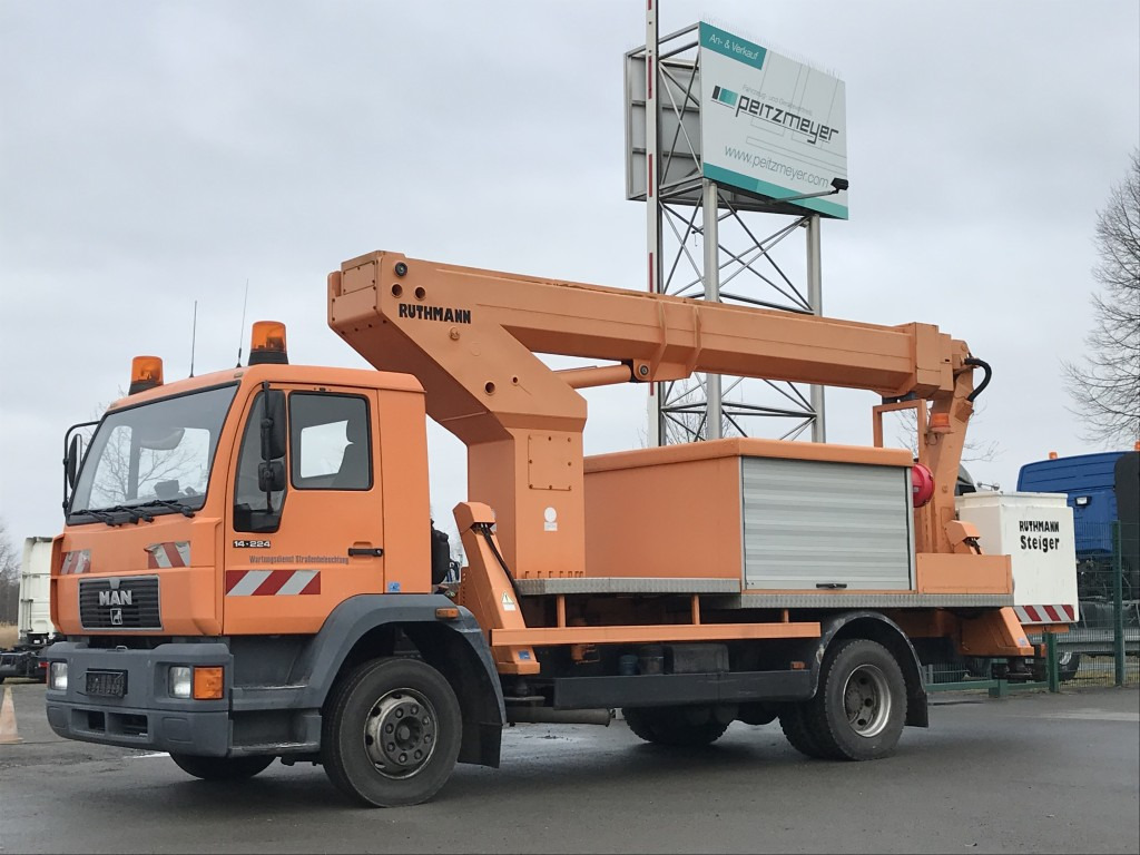 MAN L75 14.224 BB Ruthmann Hubarbeitsbühne T 225 - Vazdušna platforma montirana na kamion: slika 1 MAN L75 14.224 BB Ruthmann Hubarbeitsbühne T 225 - Vazdušna platforma montirana na kamion: slika 1
