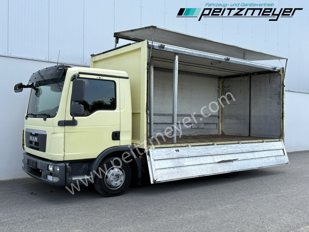 MAN TGL 8.180 FL Ewers Schwenkwand 2 x AHK, Klima - Kamion za prevoz boca: slika 1 MAN TGL 8.180 FL Ewers Schwenkwand 2 x AHK, Klima - Kamion za prevoz boca: slika 1