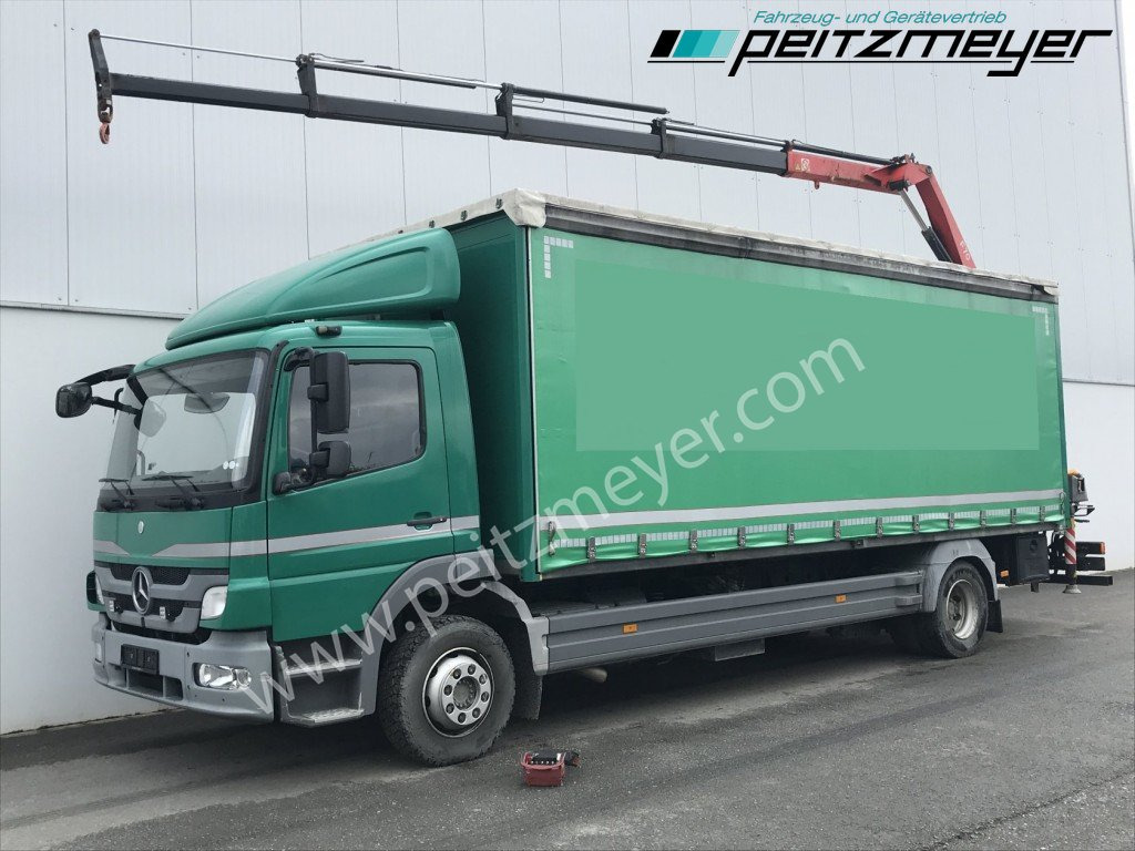 MERCEDES-BENZ Atego 1224 L Pritsche m. Heckkran Funk 4 x hydraulisch - Kamion sa ceradom, Kamion sa dizalicom: slika 1 MERCEDES-BENZ Atego 1224 L Pritsche m. Heckkran Funk 4 x hydraulisch - Kamion sa ceradom, Kamion sa dizalicom: slika 1