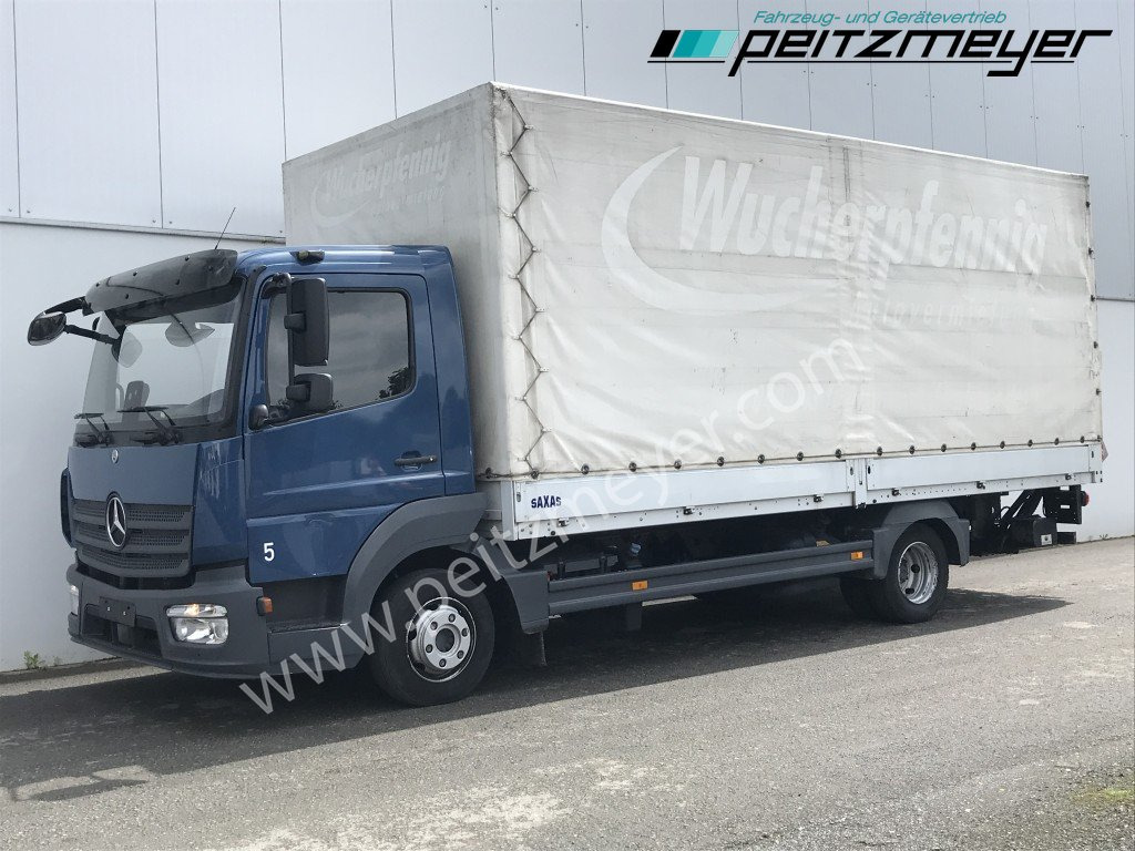 MERCEDES-BENZ Atego 818 L Pritsche+LBW, Klima, 2 x AHK - Kamion sa ceradom: slika 1 MERCEDES-BENZ Atego 818 L Pritsche+LBW, Klima, 2 x AHK - Kamion sa ceradom: slika 1