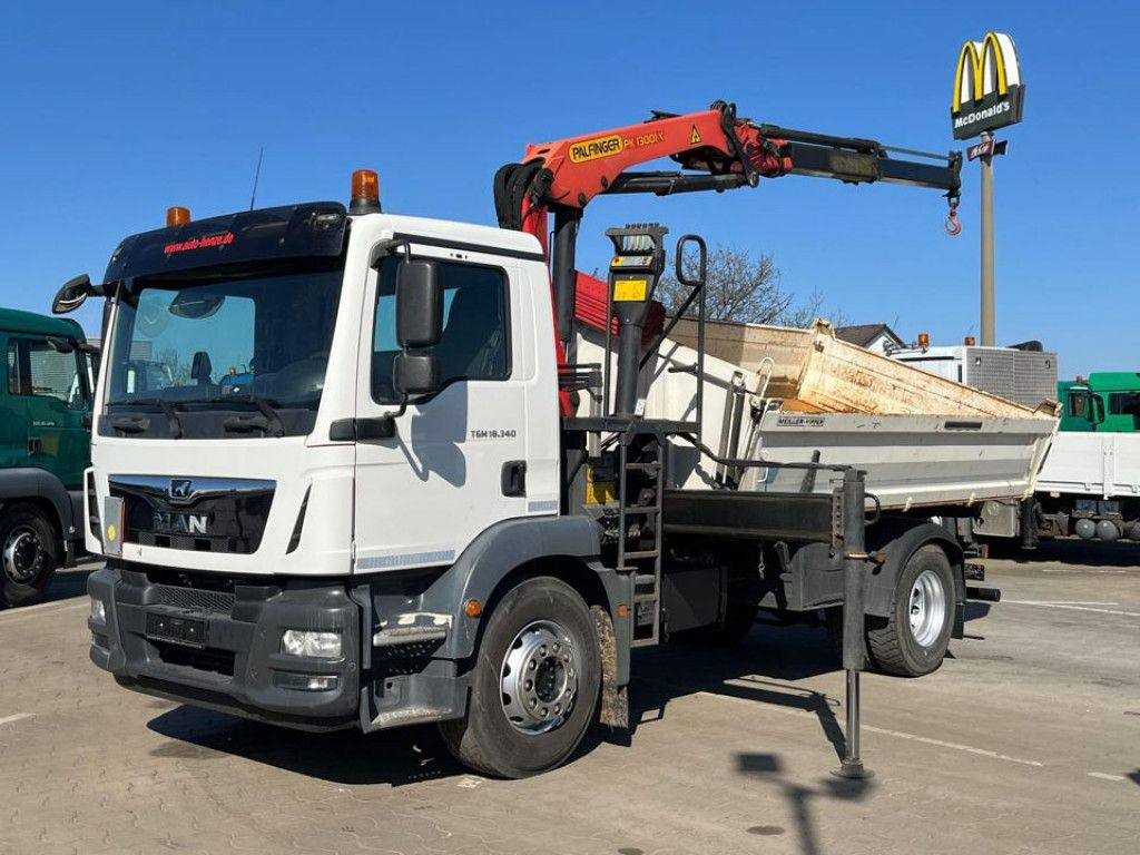 MAN TG-M 18.340 4x2 2-Achs Kipper Kran Palf. PK 130 - Istovarivač, Kamion sa dizalicom: slika 1 MAN TG-M 18.340 4x2 2-Achs Kipper Kran Palf. PK 130 - Istovarivač, Kamion sa dizalicom: slika 1