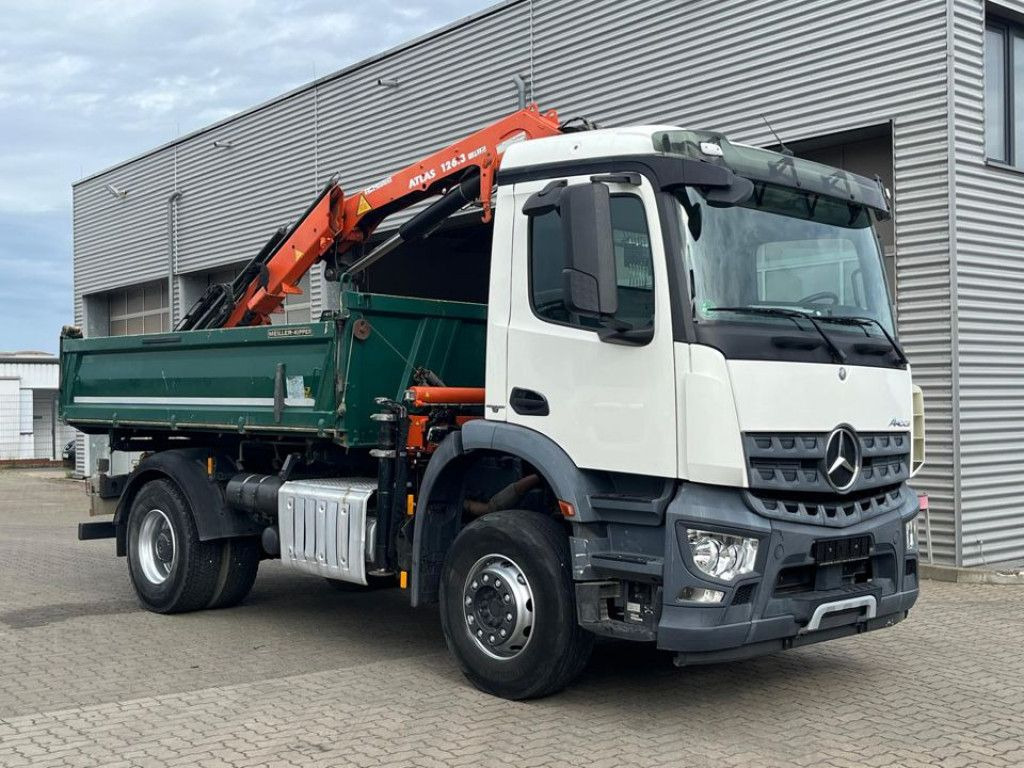 Mercedes-Benz Arocs 1835 K 2-Achs Kipper Kran Atlas 126.3 - Istovarivač, Kamion sa dizalicom: slika 2 Mercedes-Benz Arocs 1835 K 2-Achs Kipper Kran Atlas 126.3 - Istovarivač, Kamion sa dizalicom: slika 2