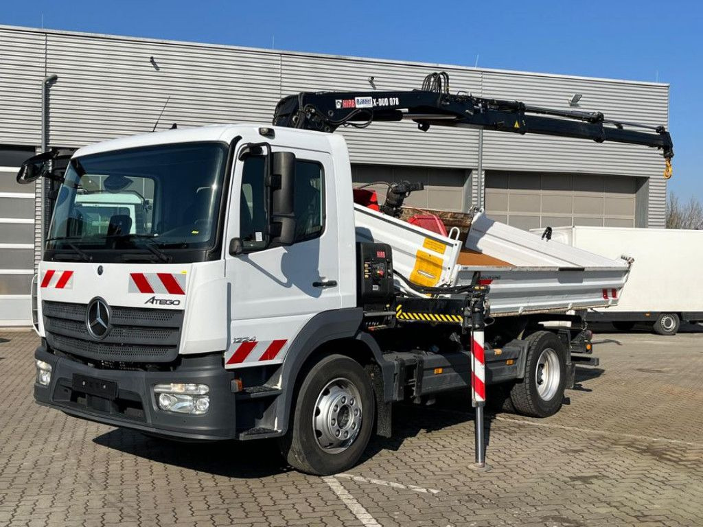 Mercedes-Benz Atego 1224 K 2-Achs Kipper Kran Hiab +Greiferst. - Istovarivač, Kamion sa dizalicom: slika 1 Mercedes-Benz Atego 1224 K 2-Achs Kipper Kran Hiab +Greiferst. - Istovarivač, Kamion sa dizalicom: slika 1
