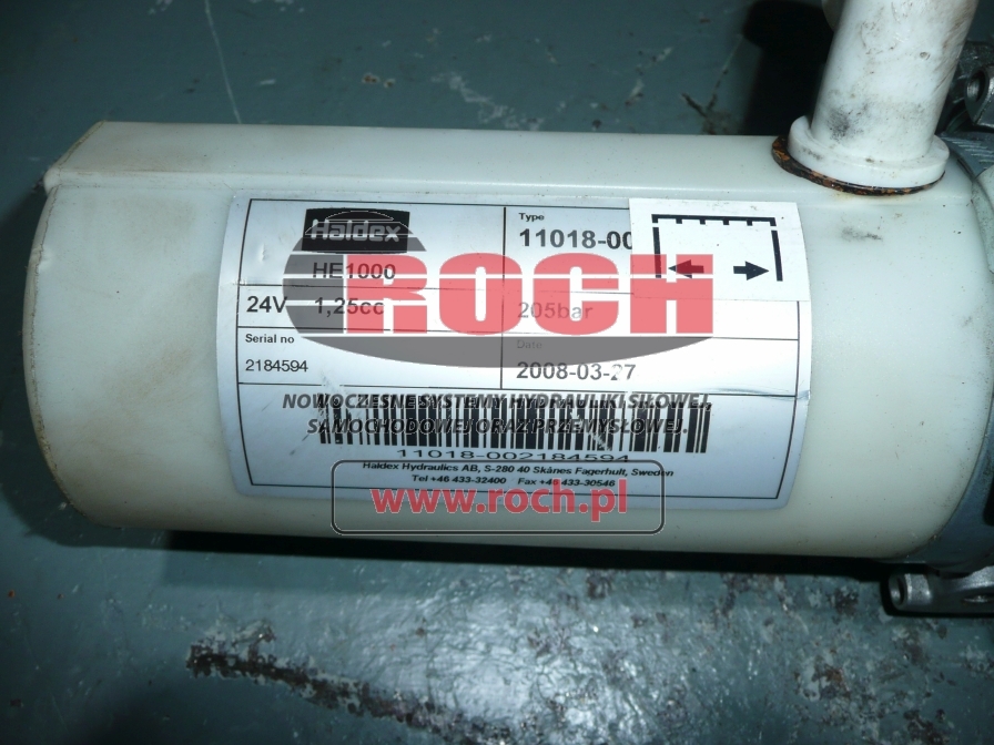 HALDEX 11018-00 + 24M022WAAU2319 24V 1,25CC205 BAR - Hidraulična pumpa za Građevinska mašina: slika 2 HALDEX 11018-00 + 24M022WAAU2319 24V 1,25CC205 BAR - Hidraulična pumpa za Građevinska mašina: slika 2