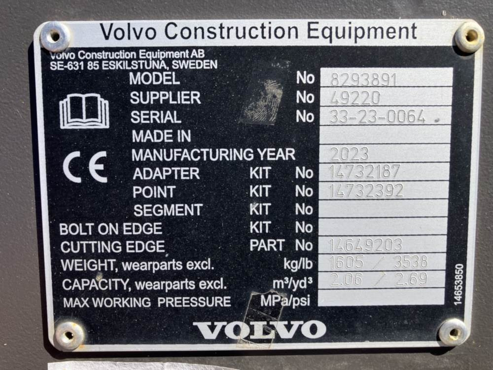 Volvo Tieflöffel mit Zähne S2 - Bager utovarivač: slika 4 Volvo Tieflöffel mit Zähne S2 - Bager utovarivač: slika 4