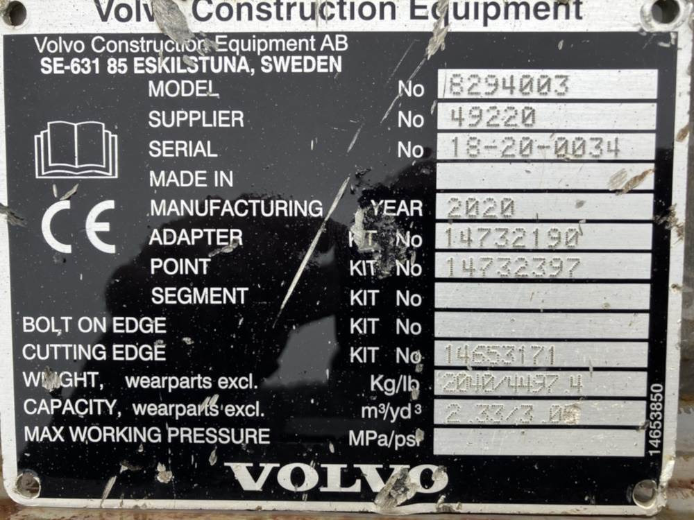 Volvo Tieflöffel mit Zähnen S3 - Bager utovarivač: slika 4 Volvo Tieflöffel mit Zähnen S3 - Bager utovarivač: slika 4