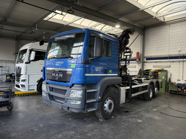 MAN TGS 26.320 6x2 Abrollkipper + Kran HIAB 166 E-5 - Kamion sa hidrauličnom kukom, Kamion sa dizalicom: slika 1 MAN TGS 26.320 6x2 Abrollkipper + Kran HIAB 166 E-5 - Kamion sa hidrauličnom kukom, Kamion sa dizalicom: slika 1