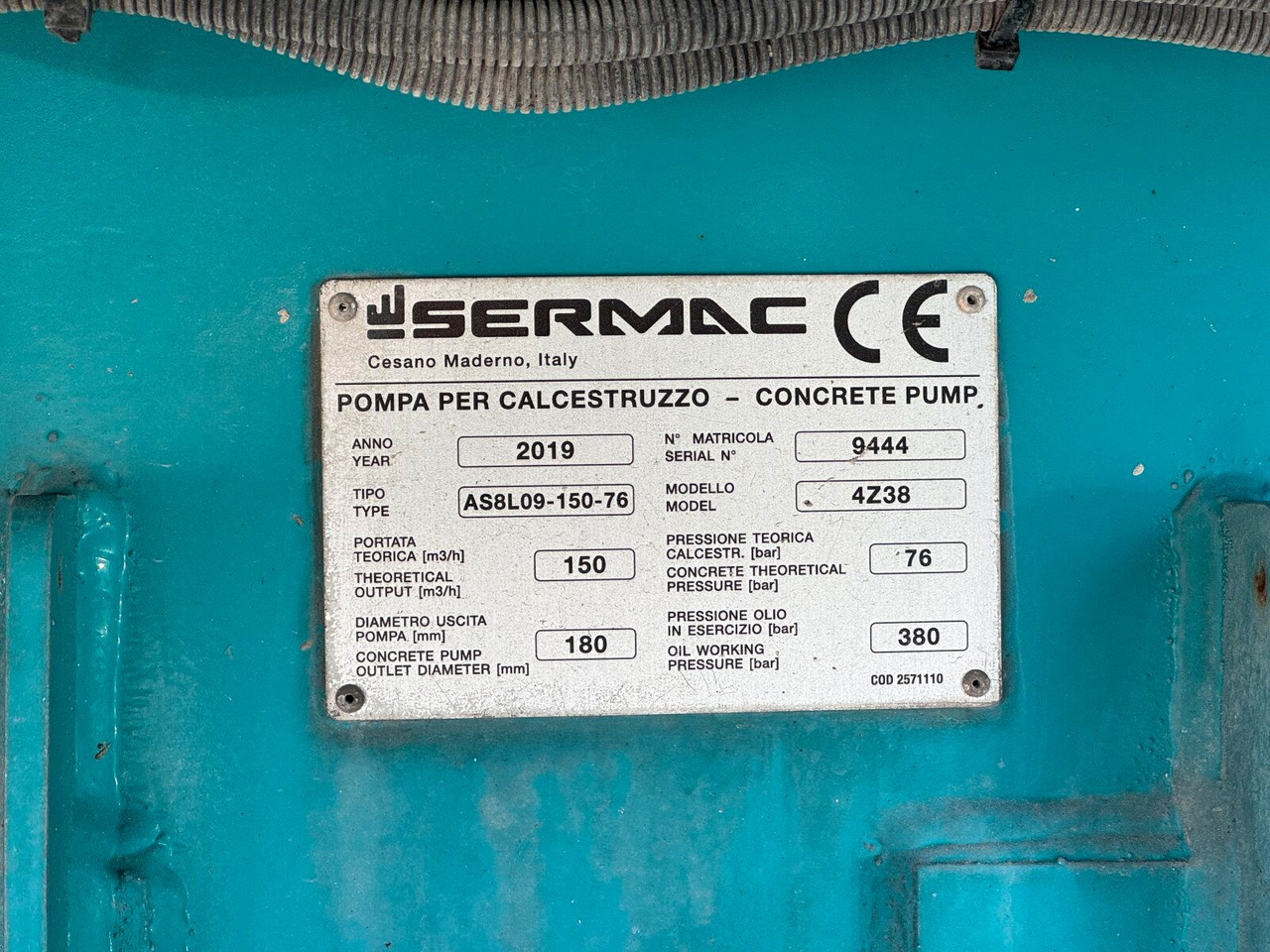 Mercedes-Benz AROCS 2836 6x4 Euro 6 Betonpumpe SERMAC 4Z38 Mercedes-Benz AROCS 2836 6x4 Euro 6 Betonpumpe SERMAC 4Z38: slika 10