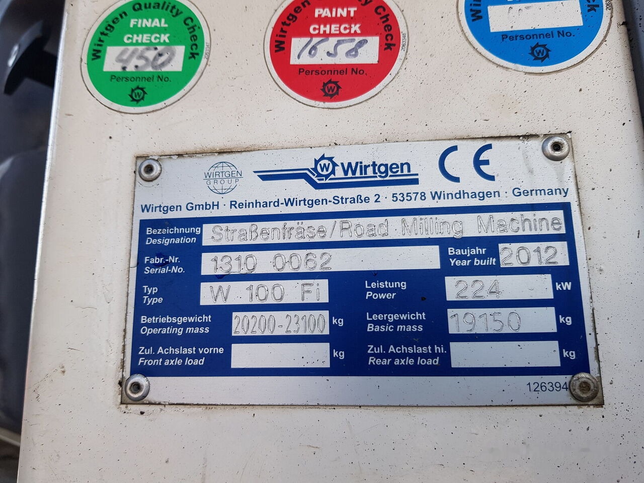Wirtgen w100Fi - Hladni planer: slika 5 Wirtgen w100Fi - Hladni planer: slika 5
