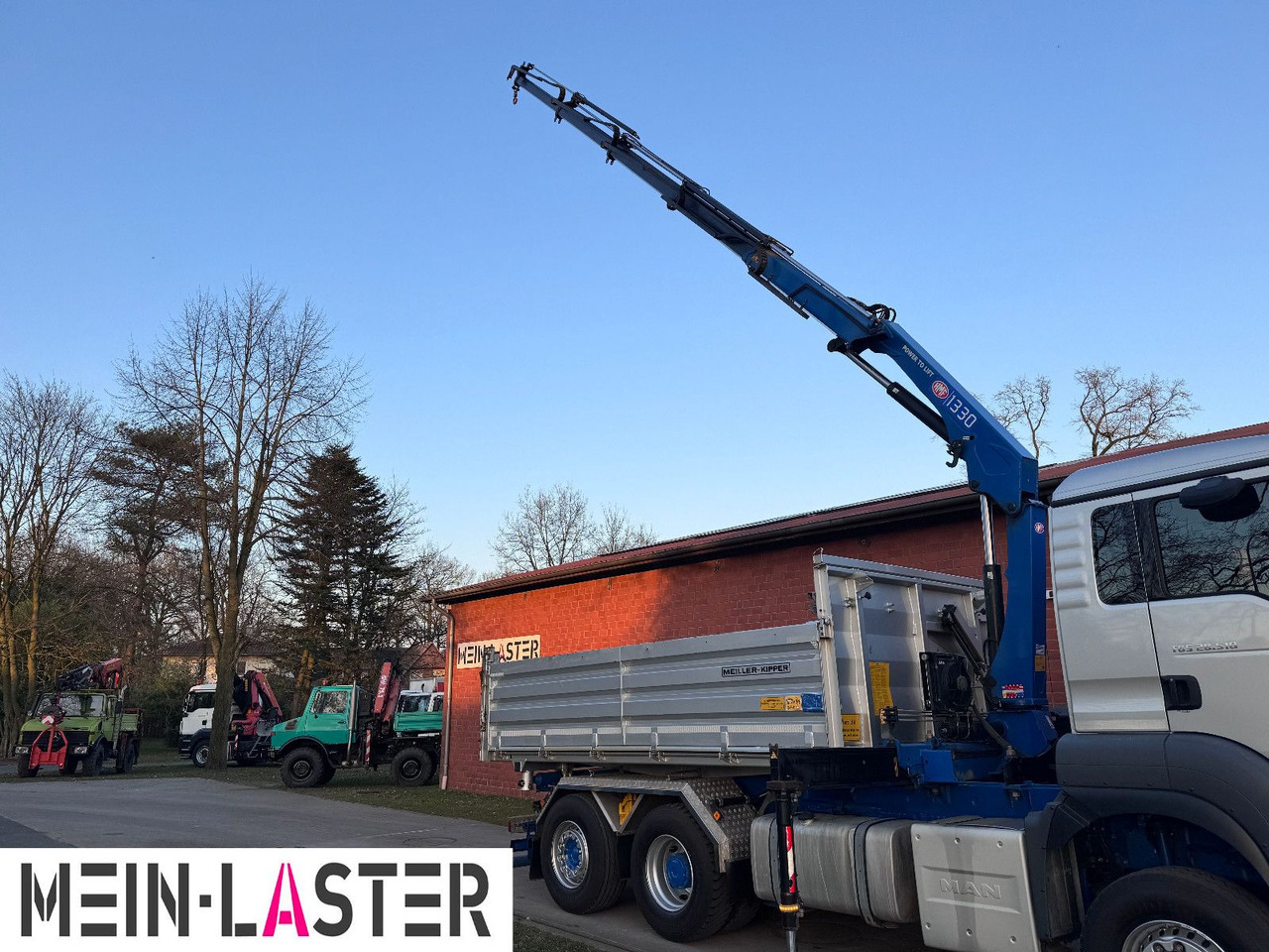 MAN Aufbau Meiller Bordmatik + HMF 1330 K4 15m Funk - Istovarivač, Kamion sa dizalicom: slika 3 MAN Aufbau Meiller Bordmatik + HMF 1330 K4 15m Funk - Istovarivač, Kamion sa dizalicom: slika 3